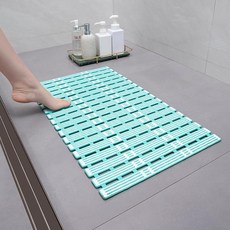 D.fave 運動風浴室防滑墊 40 x 90 cm, 藍色, 1個