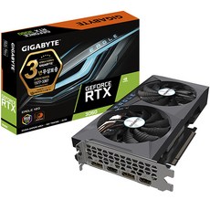 GIGABYTE 지포스 RTX 3060 EAGLE V2 D6 12GB 그래픽카드 (제이씨현) LHR, GV-N3060EAGLE-12GD