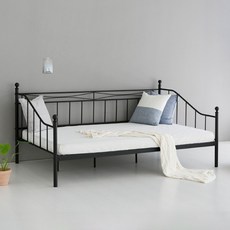 마켓비 ISABELLA 데이베드 침대 120200 KS1020BD 2 방문설치, 매트블랙