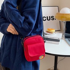 하라로이 아동용 오렌지 캔버스 핸드폰 크로스 가방