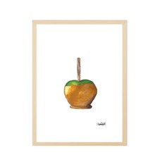 우드액자 + 포스터 세트 사과E, 베이지