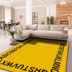 LEEJUNG 英文字母框印花地毯