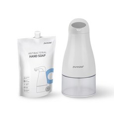 퓨어닷 유아 핸드워시 + 이지 오토 디스펜서, 베이비파우더향, 1세트, 500ml