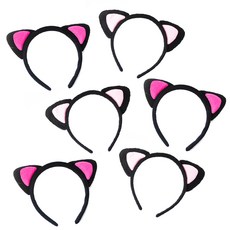 PARTYSHOW 黑貓髮箍2件組, 桃紅色, 3套