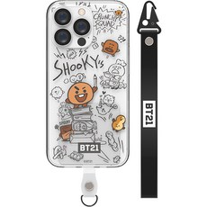 아이컬러즈 BT21 두들 스마트 탭 투명 휴대폰 케이스