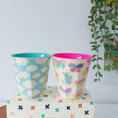 2 件套 Rice Baby Cups, 1套, 雲,蝴蝶