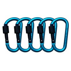 旅行方塊彩色登山扣 5入, 藍色