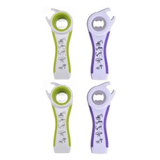 부스마켓 다기능 오프너 2종, 화이트 + 그린, 화이트 + 퍼플, 2세트