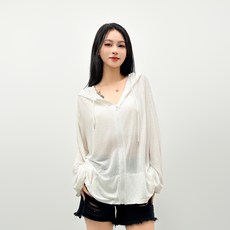 더시럽 여성용 찰랑 가벼운 얇은 후드 집업