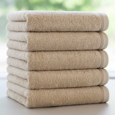 Moohan Towel 飯店毛巾 170g 10支 精梳棉, 5個, 米色