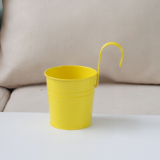 Misoroun 微笑彩色分離式多用途陽台掛式花盆, 黃色, 1個