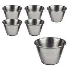 KITCHENCHOIS Mrs. Home 不鏽鋼醬料碗 調味不鏽鋼醬料碟 4號, 單一顏色, 6個