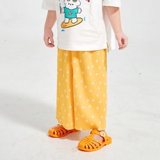 韓國 MInIBEBE 兒童涼感透氣棕櫚樹寬褲