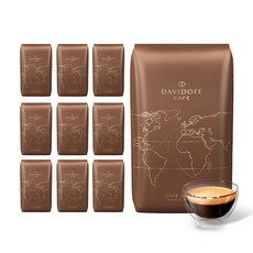 DAVIDOFF CAFE CREME咖啡豆, 500g, 10包, 無研磨咖啡豆
