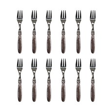 DOMUS&DESIGN Gioello蛋糕叉 J128, 棕色珍珠, 12個