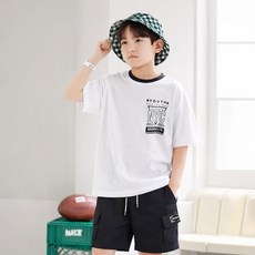 Nanajuni 兒童圓領YOUTH UNIQUE五分褲 + 短袖T恤套裝
