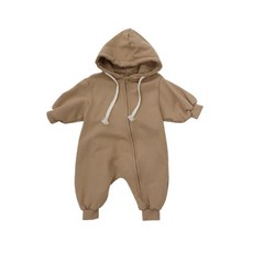 bebe nine 孩童連帽拉鏈長袖連身衣