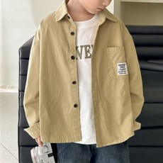이유몽 오버핏 카라넥 패치 긴팔 셔츠 E6S041