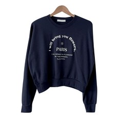 플랜데이 여성용 젠키 자수 맨투맨