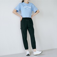 구디프 레이디 크리스피 패브릭 카고 밴딩 크런치 팬츠