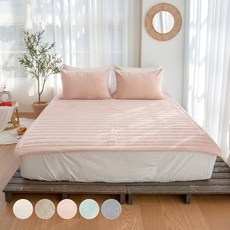 Yesbedding 韓國製Snow優質10mm拉絲超細纖維床墊, 粉紅色