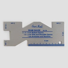 쏘우메이트 해피베어스 핸디 시접 가이더, 1개, 무광실버