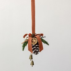 Sonnyo 松果聖誕室內裝飾, 06 雪花棕, 1個