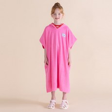 ILoveJ 兒童萊羅口袋連帽海灘袍