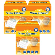 Sauber View Cleaner 鏡片清潔拋棄式濕巾 50入, 3個, 50張