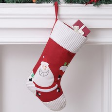 Arty Home 可愛高品質聖誕襪裝飾, 微笑聖誕老人