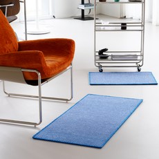 inroom 高磅數Delight格紋地墊, 普魯士藍