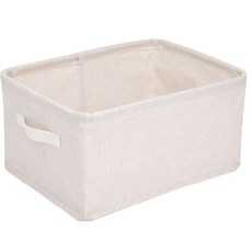 하늬통상 접이식 패브릭 다용도 사각 바구니, 베이지, 1개