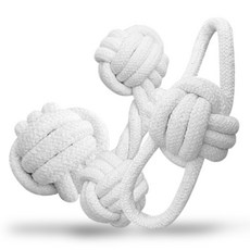 DING DONG PET 寵物線球繩索玩具3件組, 白色, 1套