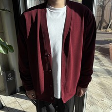 MEOISDDA 男士基本款時尚V領開襟衫