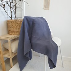 6層純棉紗毯, 深藍色