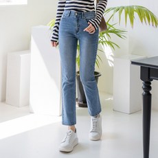 진마니아 여성용 모먼트 속밴딩 스판 일자 데님 팬츠 CM3W02