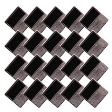 Tami 射出金屬寶石鈕扣 15mm, 銀黑色, 20個