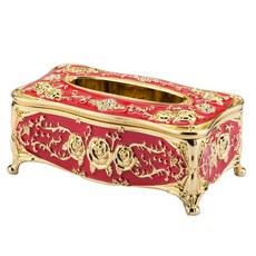 歐式高級復古衛生紙盒, 金紅色