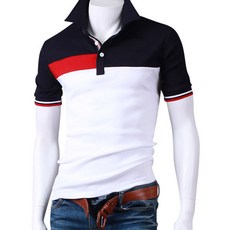 sdengclub 男士胸前拼色短袖Polo衫 OL2385