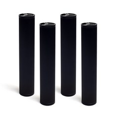 把手世界 鋁製皺褶腳柱 黑色 250mm, 4個