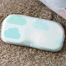 와이즈마마 마이크로화이버 유아 메모리폼 베개커버, 민트클라우드