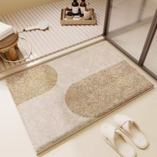 Cashrich 柔軟水晶絨矽膠底部防滑浴室腳踏墊, 款式 4