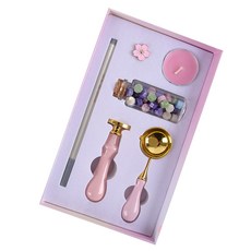 Bellian 花朵封蠟印章組, 1套, 粉紅色 + 粉紅色