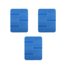 防潮攜帶式露營墊 3入, 藍色