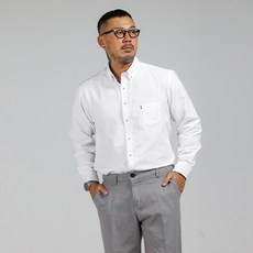 5XL 男士大尺碼標準正式牛津襯衫