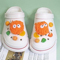 粉彩絨球洞洞鞋鞋扣14件組