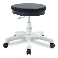 체어포커스 에그 원형회전 고급쿠션 스툴의자 CM510-RT, 화이트 + 블랙, 1개