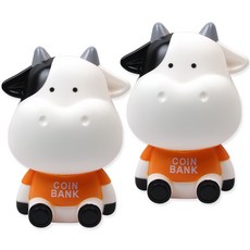 POPO FANCY 乳牛造型存錢筒, 黃色的, 2個