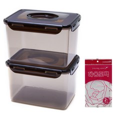 Xeonic 黑色把手泡菜容器 2入+包裝袋 2入組合, 1套, 5.5L