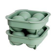 圓形冰塊模具 2件組, 森林綠，森林綠, 1組